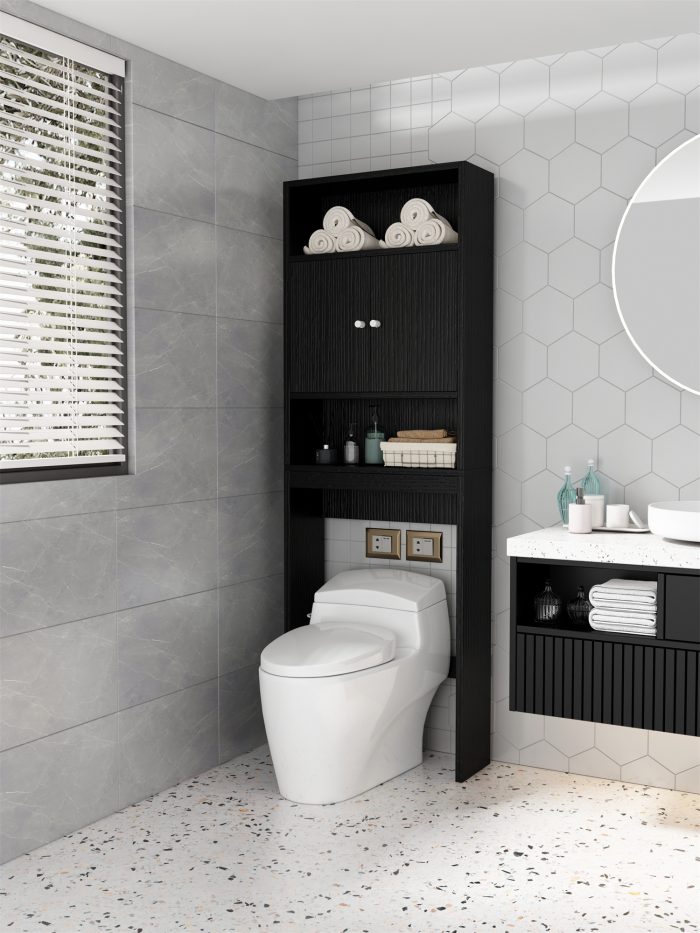 Bathroom storage over toilet